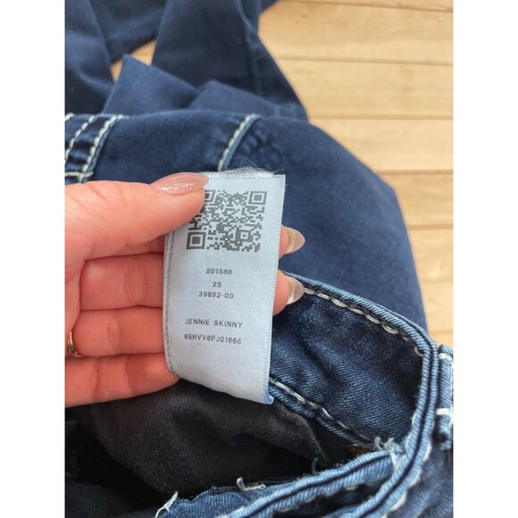 True Religion Jennie Curvy Skinny Jeans Y2K Mid Rise Flap Pocket Size 32 - Picture 5 of 9